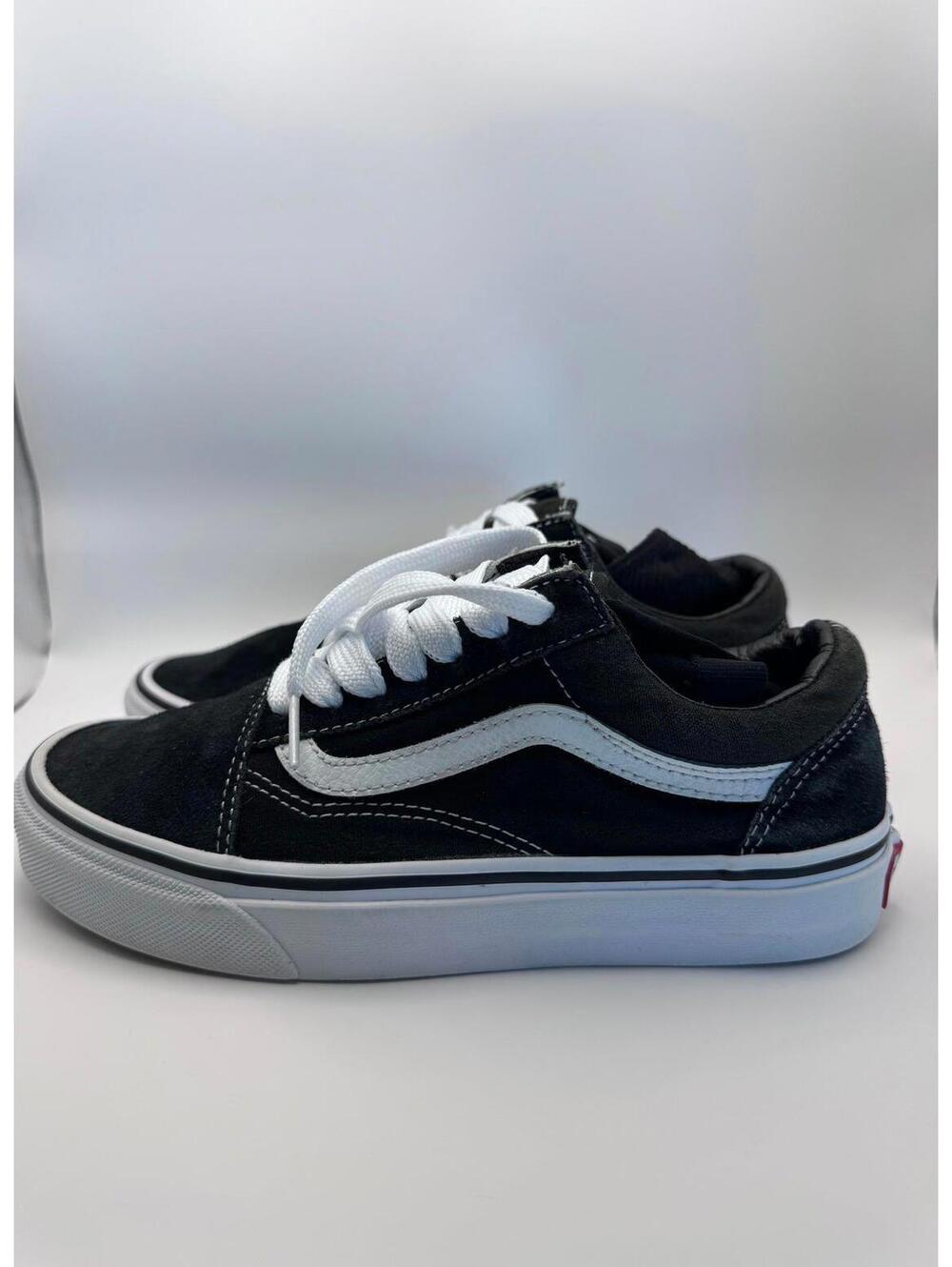 Vans Old Skool Black and White Low Top Sneakers - Picture 3 of 6